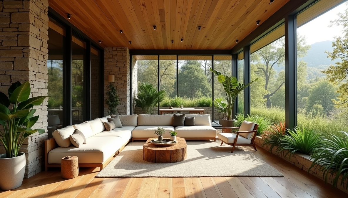 Modern home renovation with natural materials
