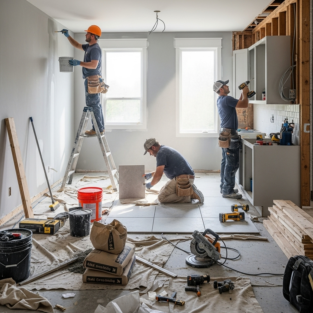 Construction phase Active home renovation project